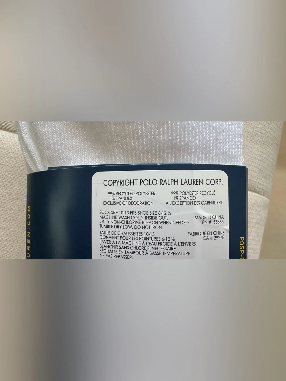 Men’s POLO Ralph Lauren Socks – 9 pairs NEW